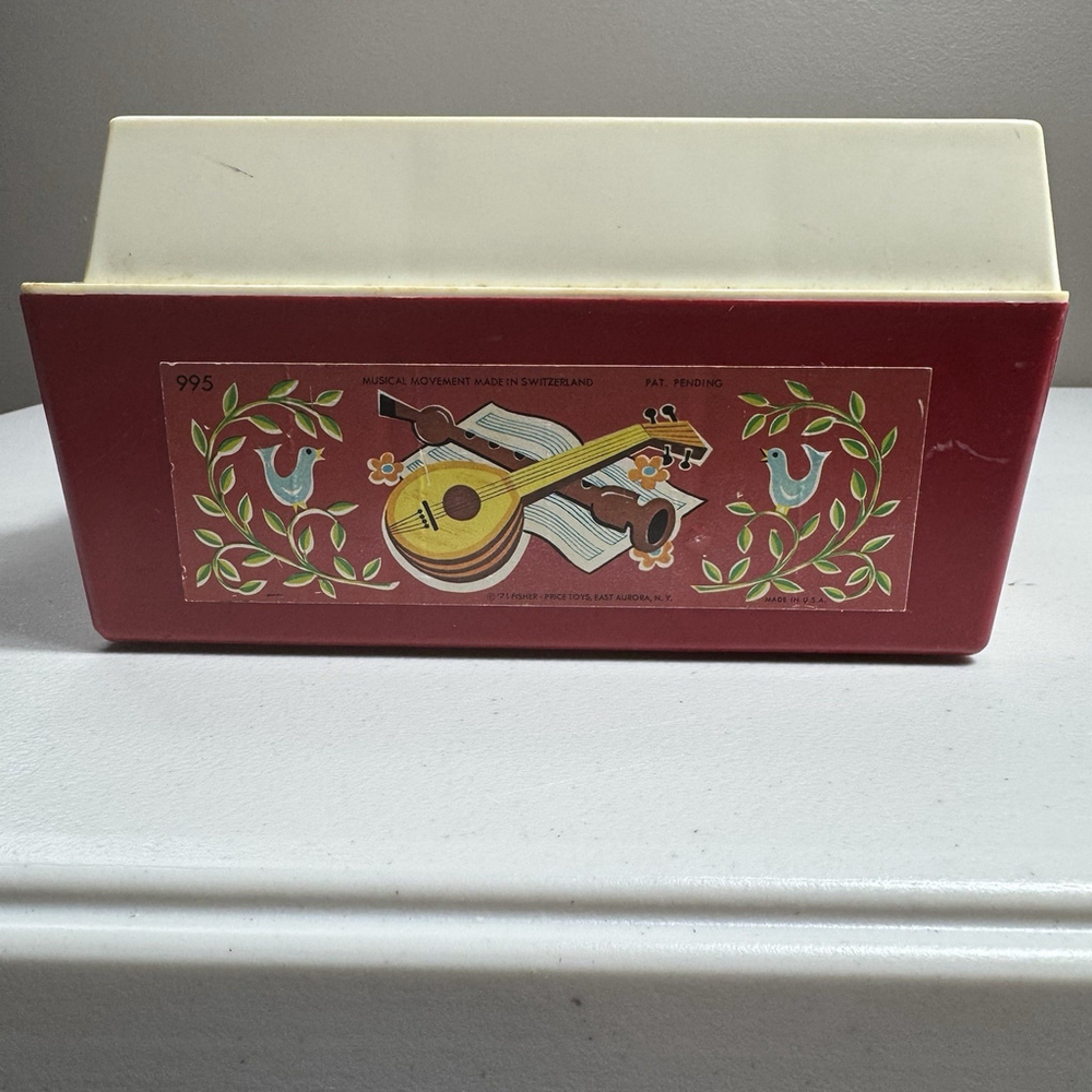 Vintage Toy Fisher-Price 1971 Record Player Music Box with 4 Discs - Picture 5 of 8